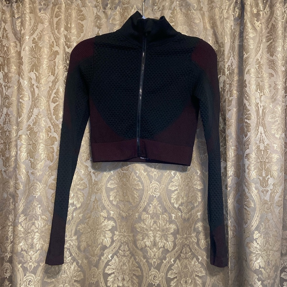 Striped Thumb Holes Sports Jacket & Leggings set